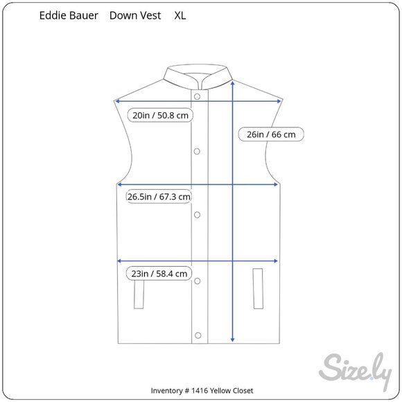 Eddie Bauer Mens XL Navy Goose Down Vest FLAWS - Picture 10 of 10